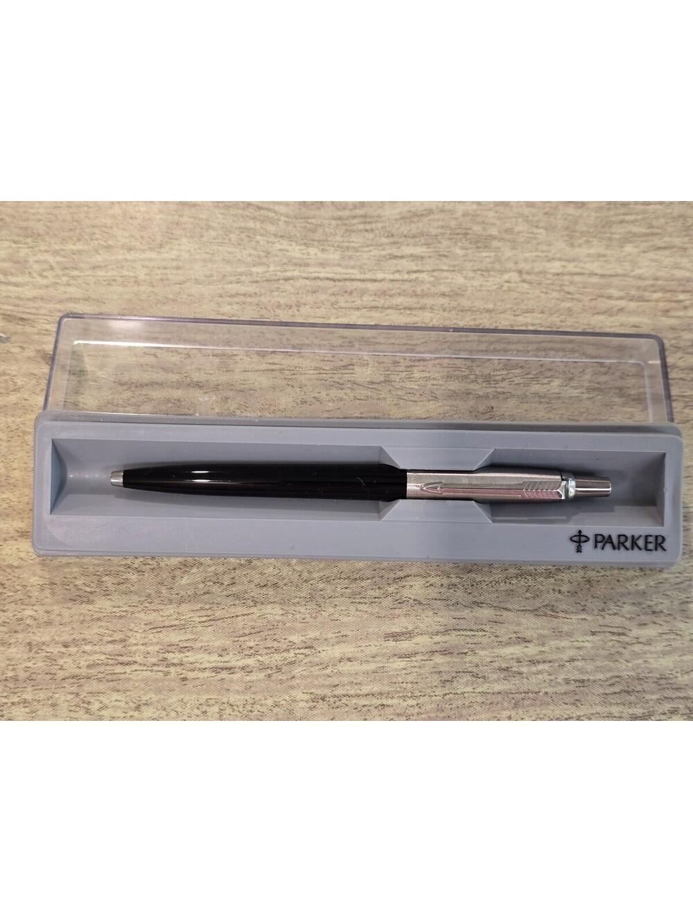 Parker Jotter Ball Point Pen Stainless/ Chrome  Steel Black  In Case